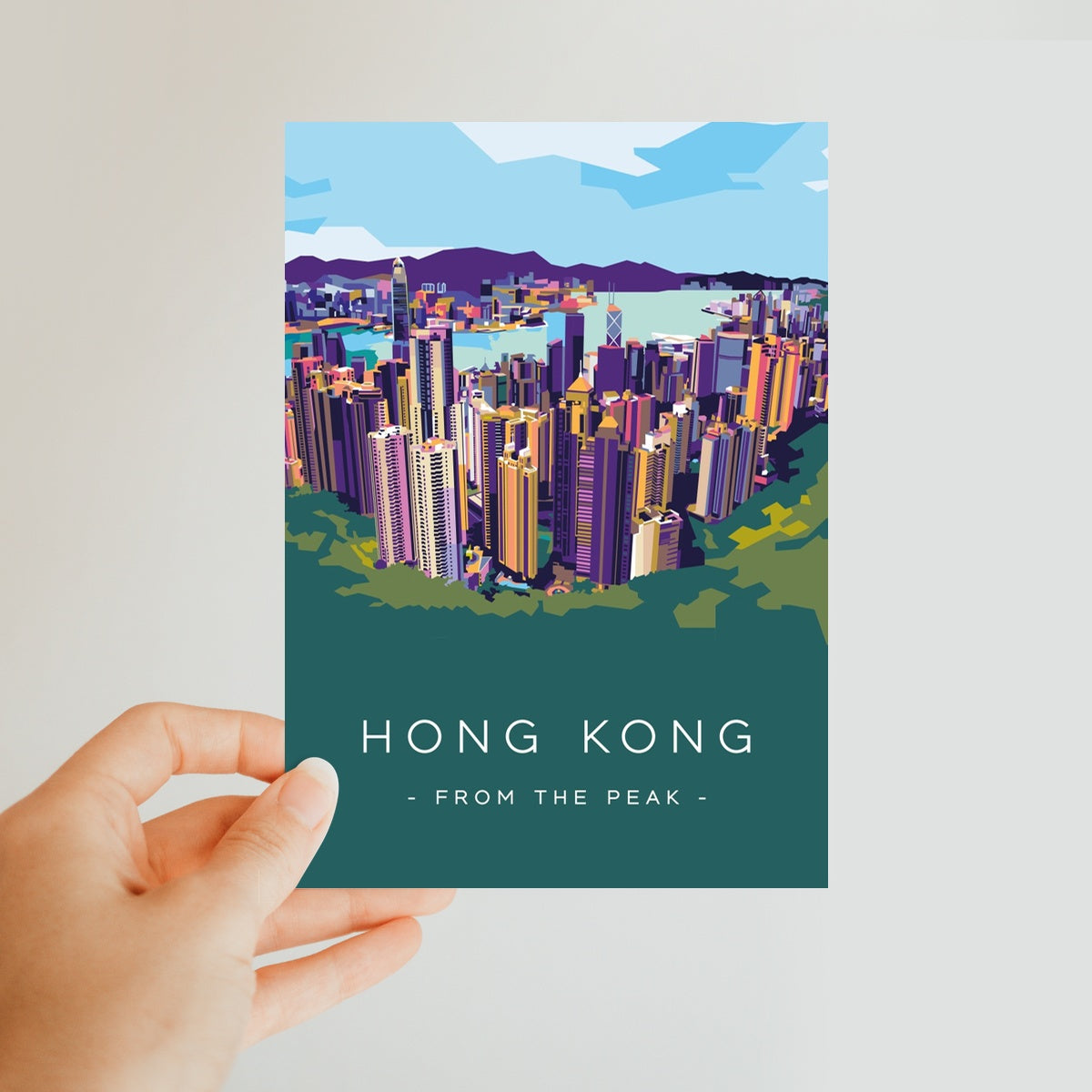 Hong Kong Travel - From the Peak Classic Postcard