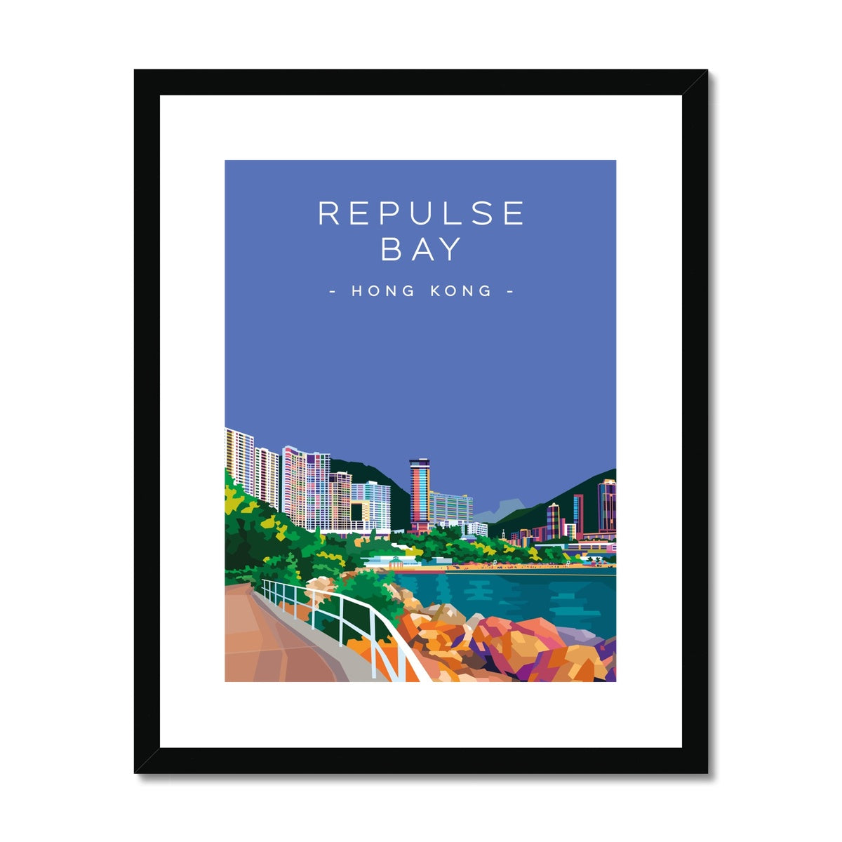 Hong Kong Travel - Repulse Bay Framed & Mounted Print