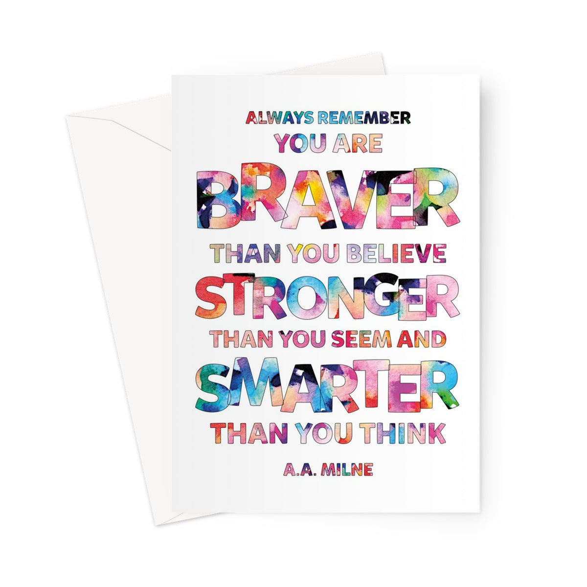 Braver Stronger Smarter Greeting Card