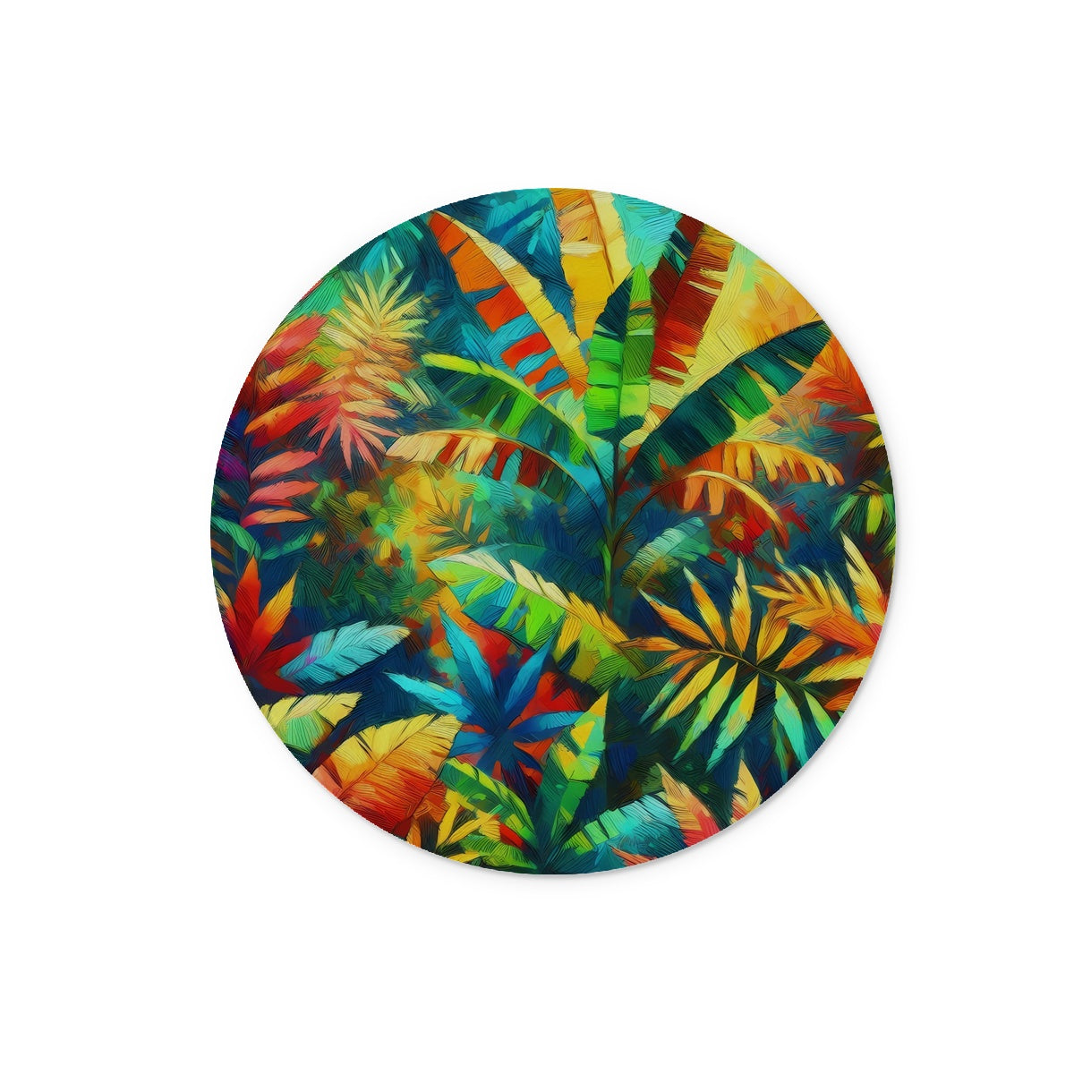 Tropical Jungle  Glass Cutting / Serving Board (Available in round or rectangular)