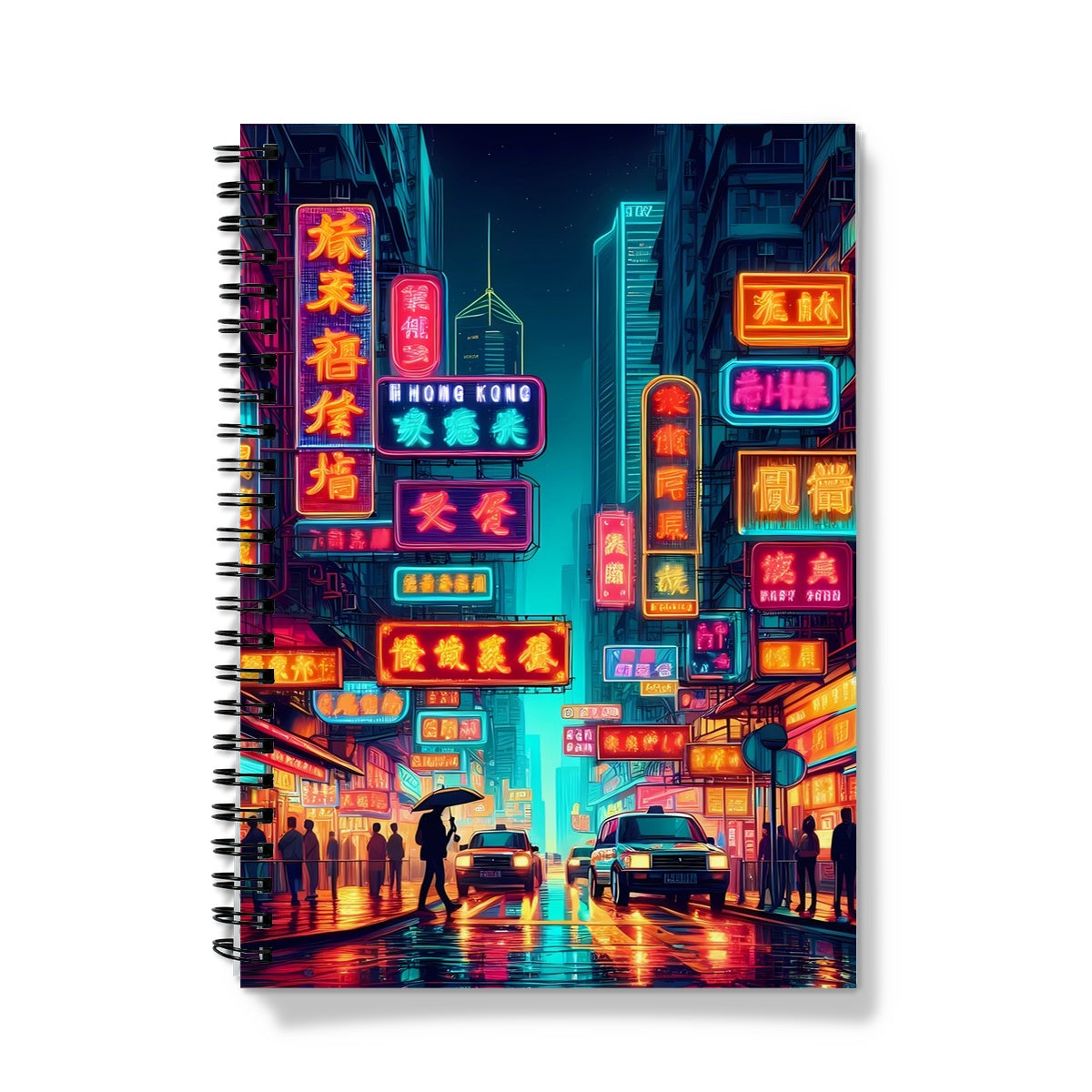 Hong Kong Night Time Neon Notebook