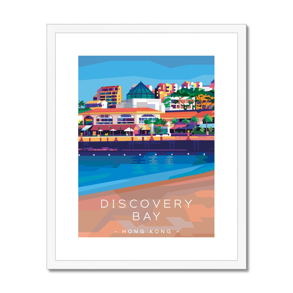 Hong Kong Travel - Discovery Bay Framed & Mounted Print