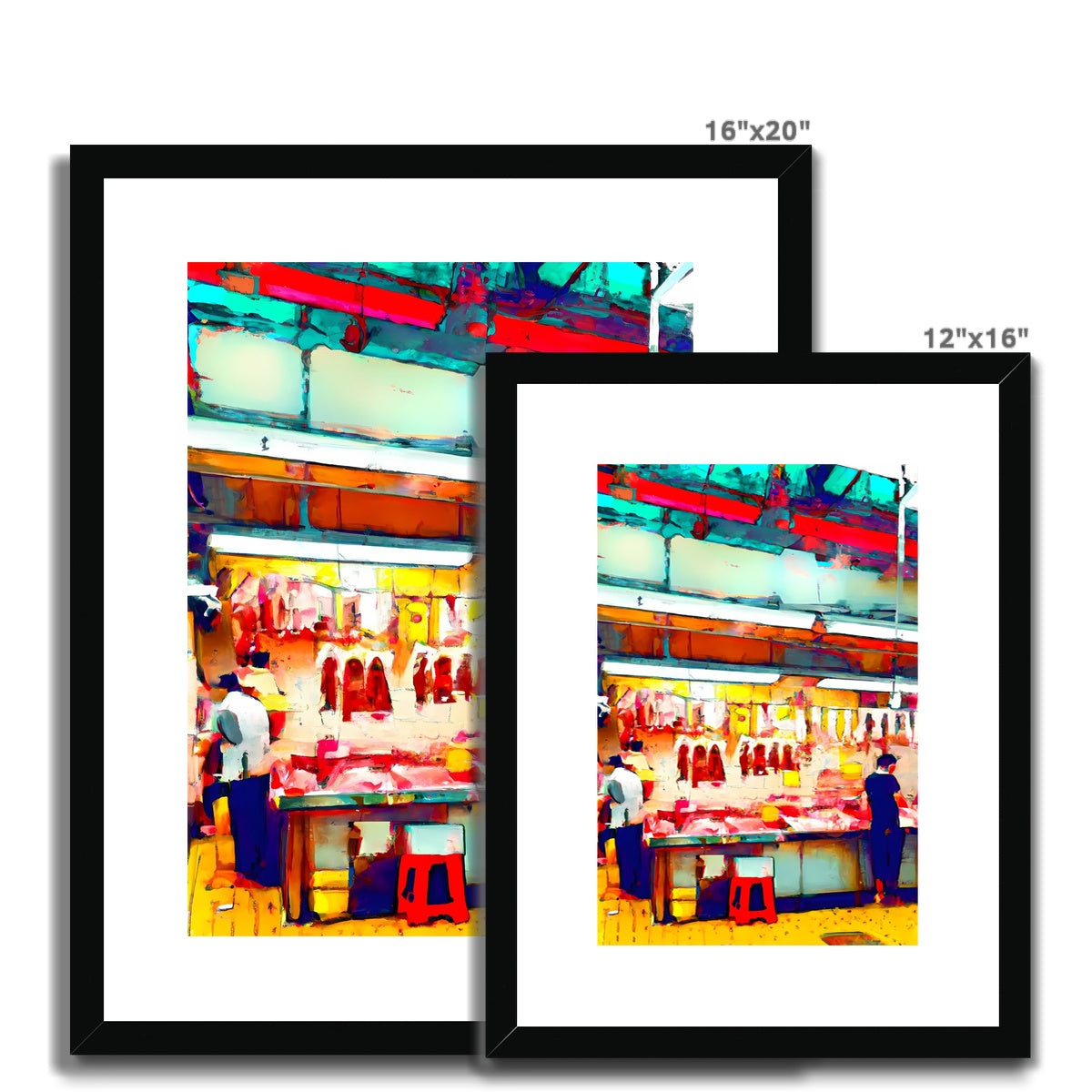 Hong Kong Impressions - Wet Market Framed & Mounted Print
