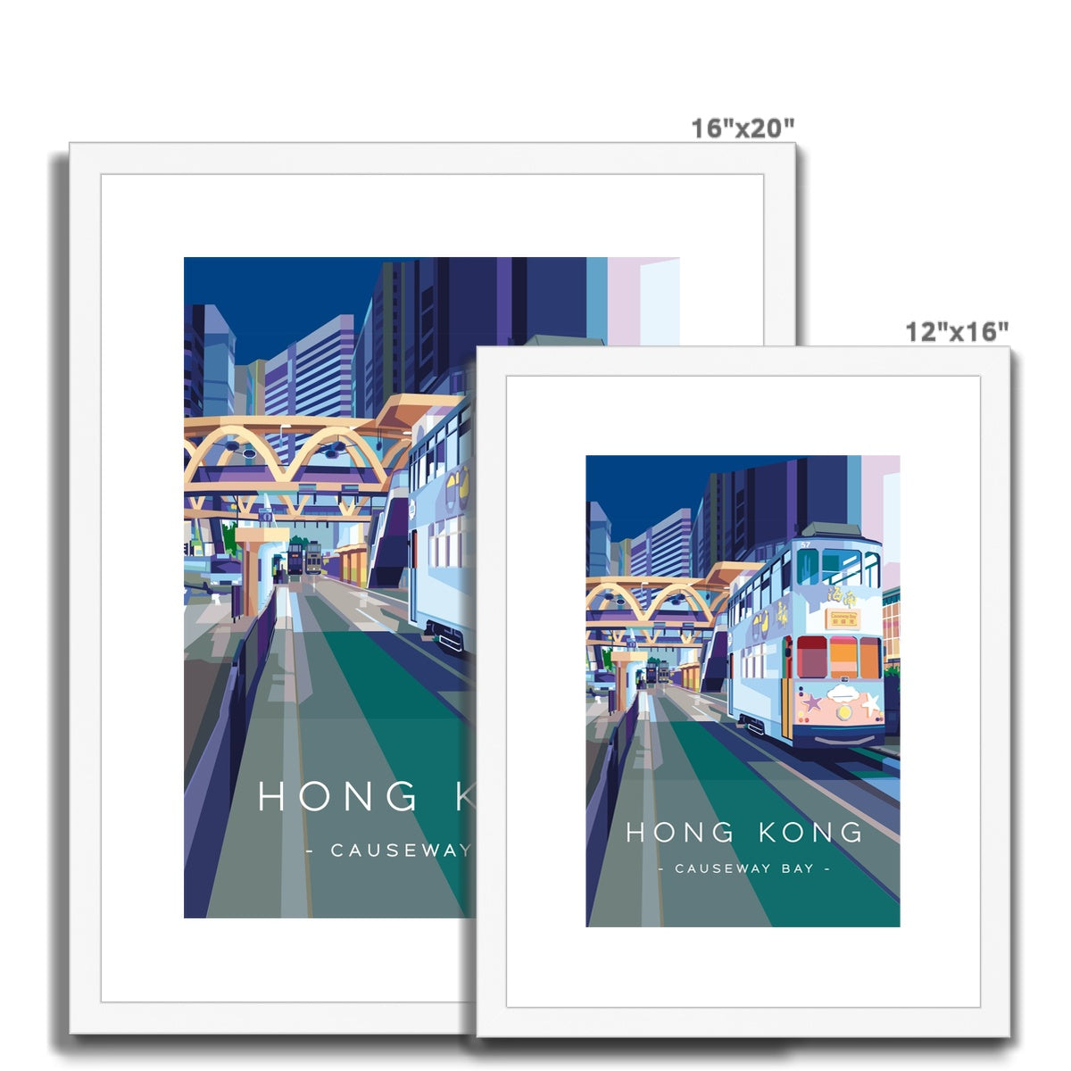 Hong Kong Travel - Causeway Bay  Framed & Mounted Print