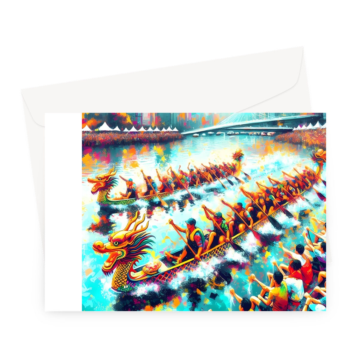 HK Rainbow Series - Dragon Boating Greeting Card