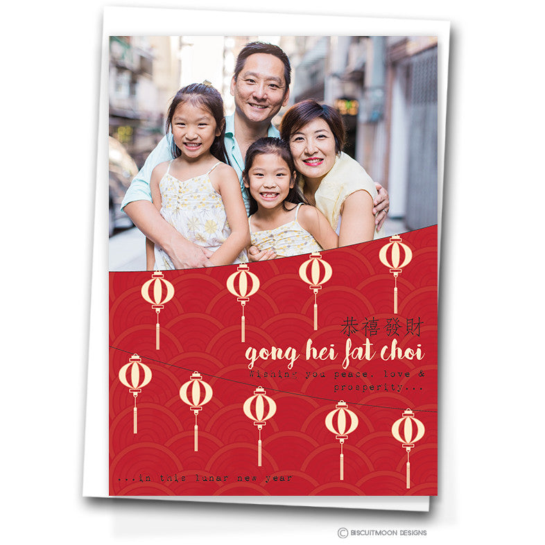 String of Lanterns - Chinese New Year Cards